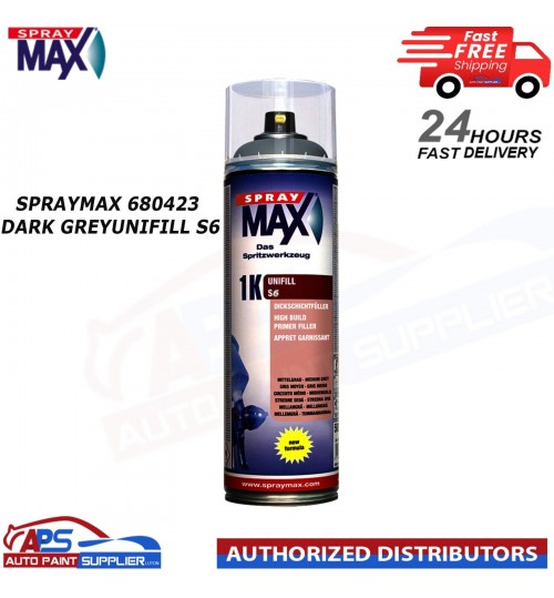SPRAY MAX 680423 DARK GREY matt 1K UNIFILL S6 PRIMER AEROSOL 500ML